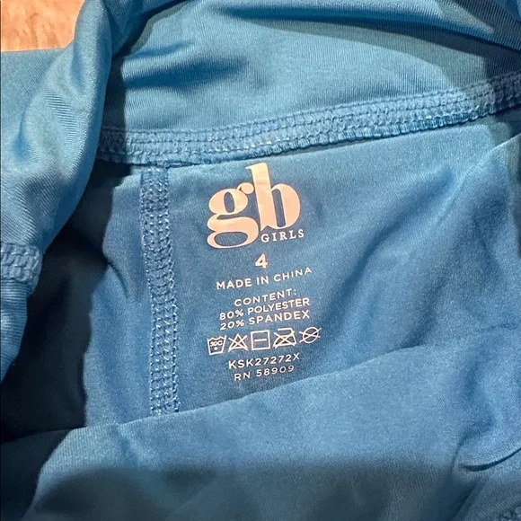 GB Girls size 4 Vibrant Blue Skater Skort . Like new - Picture 2 of 2